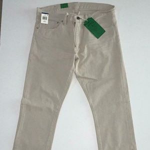 POLO RALPH LAUREN FINE DENIM JEANS 33 x 32 BONE